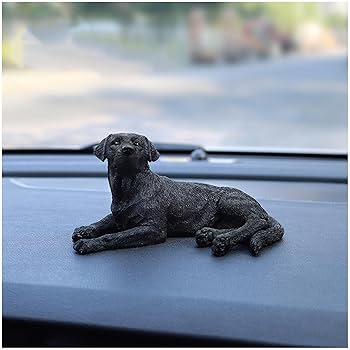 ラブラドール置物 Amazon.co.jp: リアルな樹脂製の横たわっているラブラドールの